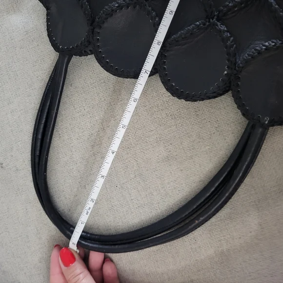 Vintage PU-leather look patchwork bag - Picture 9 of 9